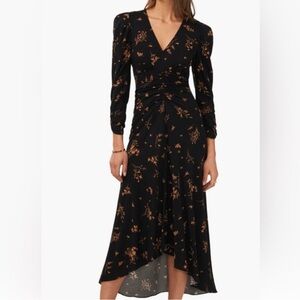 Halogen - Elegant Black Floral Women's Dress
